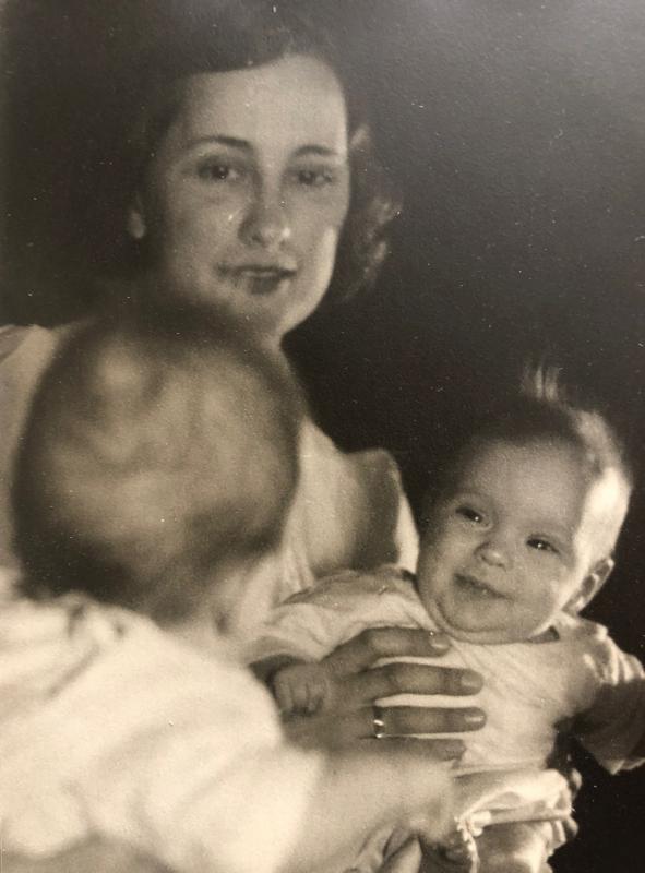 Elizabeth Beale-Clancy and one of her babies.