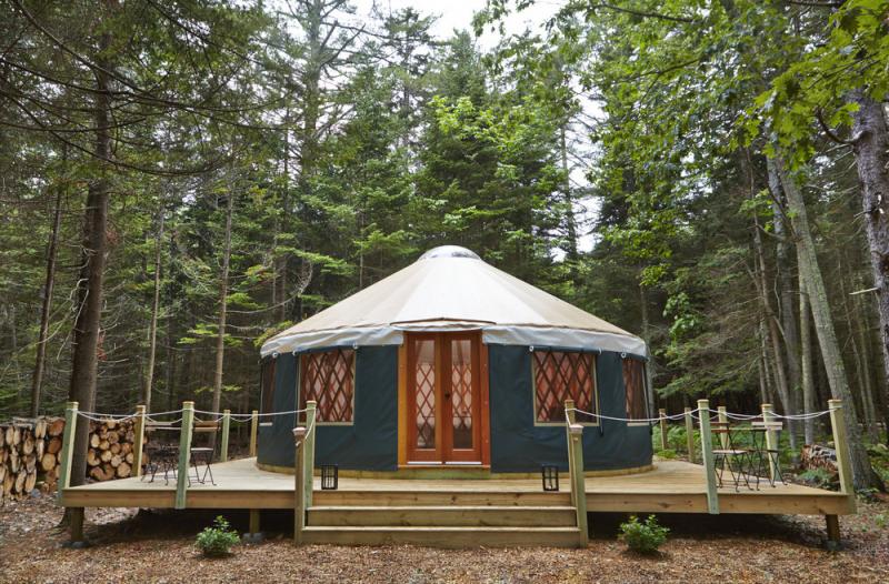 The property’s yurt. (Photo by Nina Gallant)