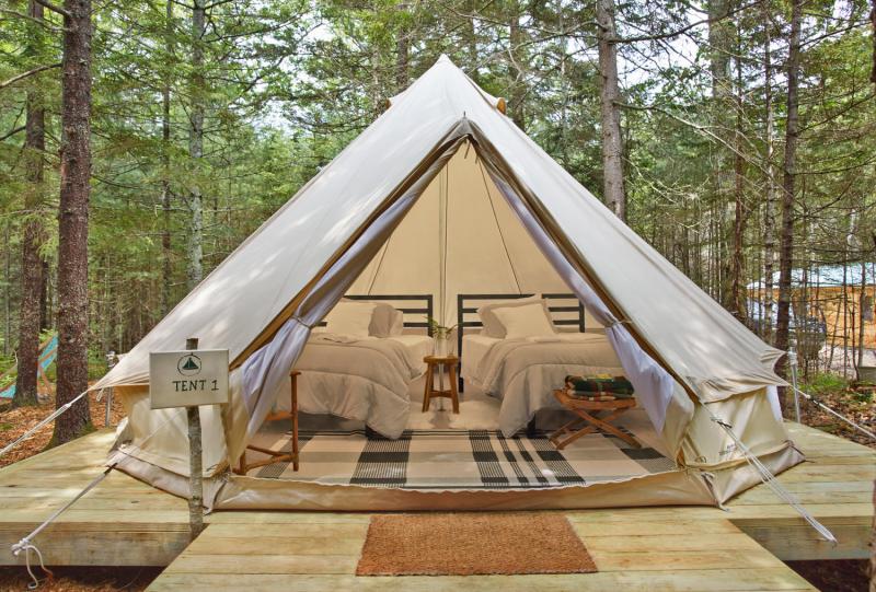 A Tops’l Farm tent. (Photo by Nina Gallant)