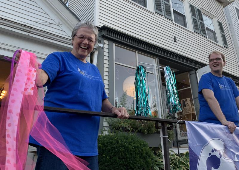 First Congregational Church of Wiscasset member Nancy Roby and Pastor Josh Fitterling. SUSAN JOHNS/Wiscasset Newspaper
