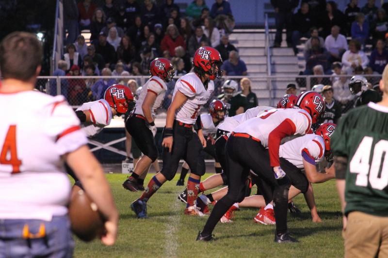 The Camden Hills defense in its Sept. 6 game against Old Town. (Courtesy Sally Russillo)