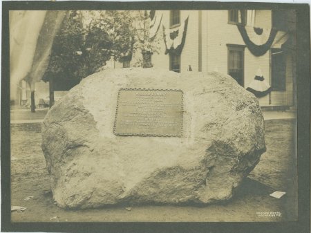 The Conway Boulder on Elm Street in Camden. (Image courtesy Barbara F. Dyer)