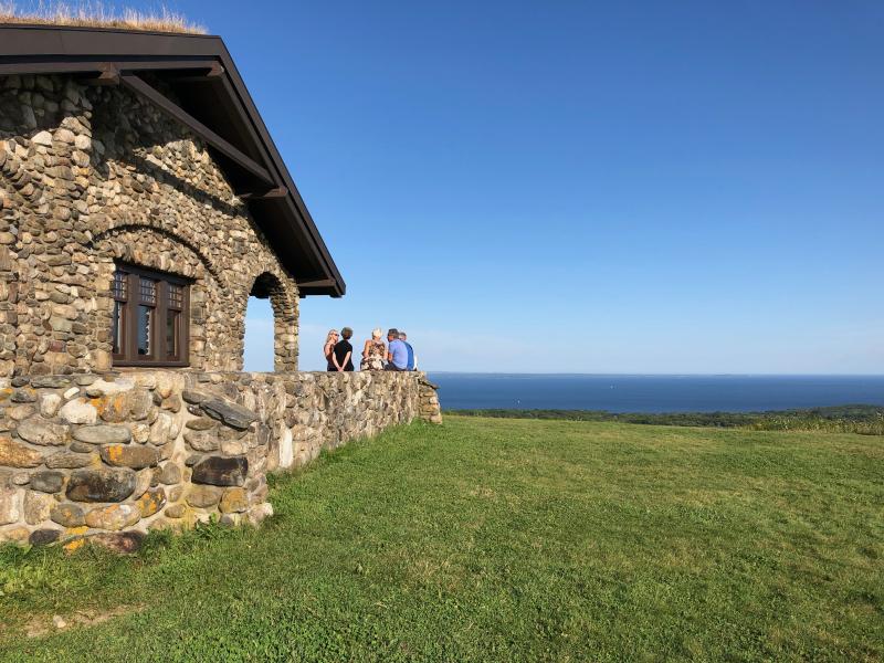 At Beech Nut, overlooking Penobscot Bay. (Photo by Lynda Clancy)