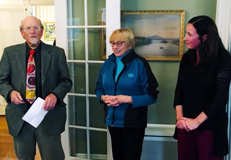 Left to right: John Bunker, Governor Janet Mills, and Commissioner Amanda Beal. (Photo courtesy Maine Department of Agriculture, Conservation and Forestry)