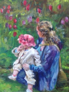 John Wood, Tulips, Watercolor. (Photo courtesy Art Space Gallery)