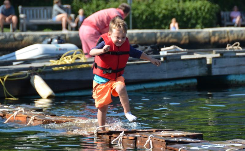 Wyatt Turner, 5, charmed the crowd with his smile and tenacity at the 2019 annual crate race at Camden’s Windjammer Weekend. The photo earned third place in the MPA’s sports photo category in the 2019 newspaper contest. (Photo by Lynda Clancy)