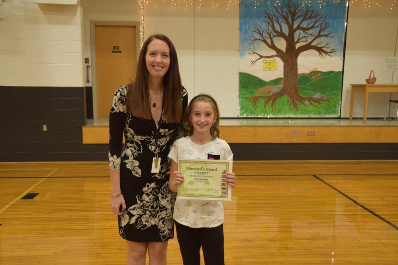 Principal Ainslee Riley and Marlena Gorman. (Photo courtesy Thomaston Grammar School)