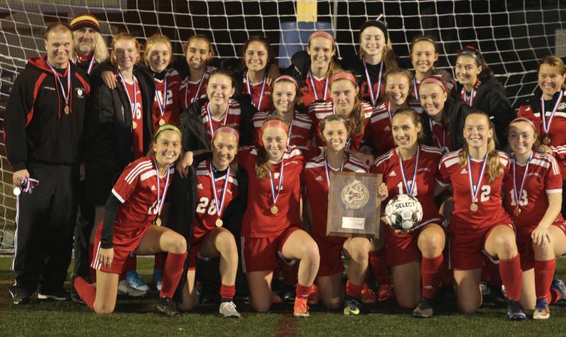 The Camden Hills girls soccer team after the North Regional Final, Nov. 5. (Photo courtesy Vin Contento)
