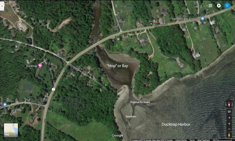 A map of Ducktrap River outlet. (Photo courtesy Dennis Cerrotti)