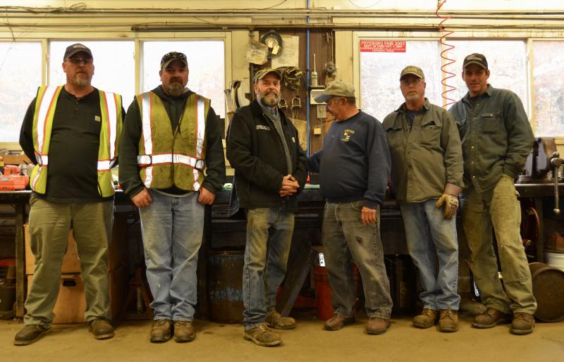 Keryn Annis and his colleagues at Camden Public Works: Tracy Harford, Robert Nash, Keryn Annis, Jim Leo, Clark Mason and Jeff French. (Photo by Lynda Clancy)