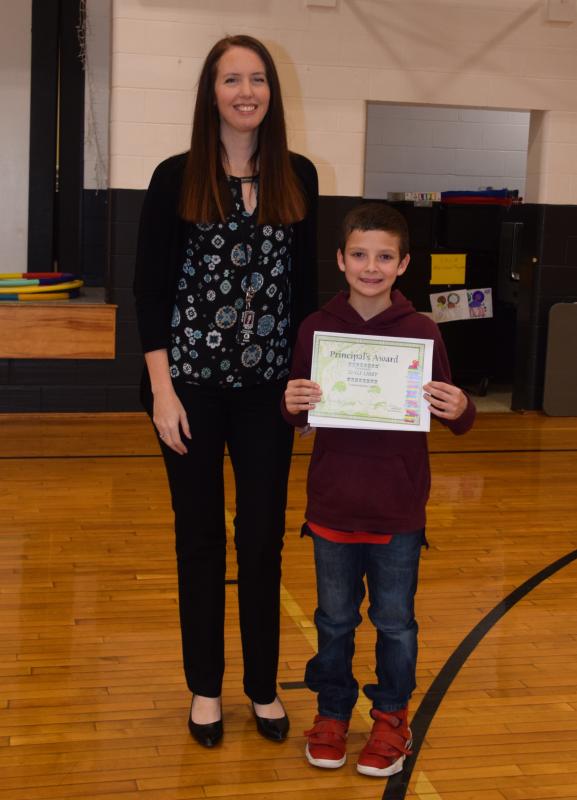 Principal Ainslee Riley and Dale Libby. (Photo courtesy Thomaston Grammar School)