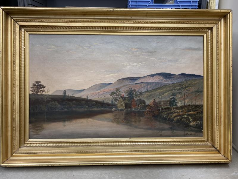 Painting by Ezra Bramhall located at the Camden Rockport Historical Society. (Photo courtesy Alison McKellar)