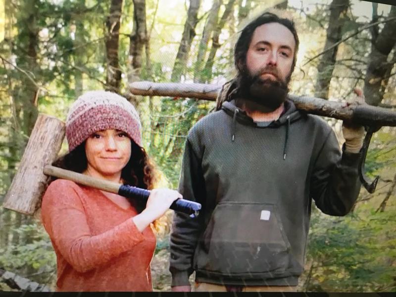 Artist Felicia Cinquegrana and her husband John Puckett were featured on Discovery.com for building their house off the grid. Photo courtesy Discovery.com