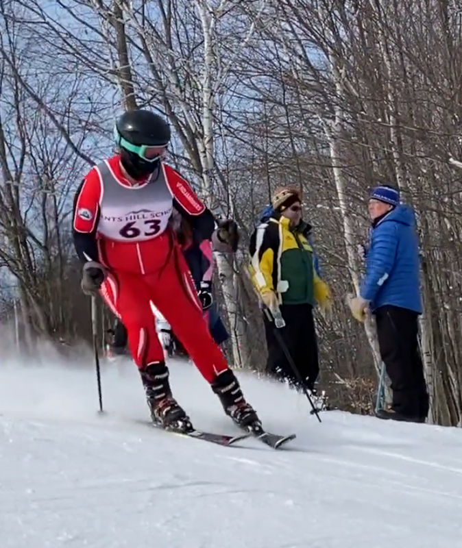 Camden Hills skier Katelynn Colbry. (Screenshot from Mike Smith video)