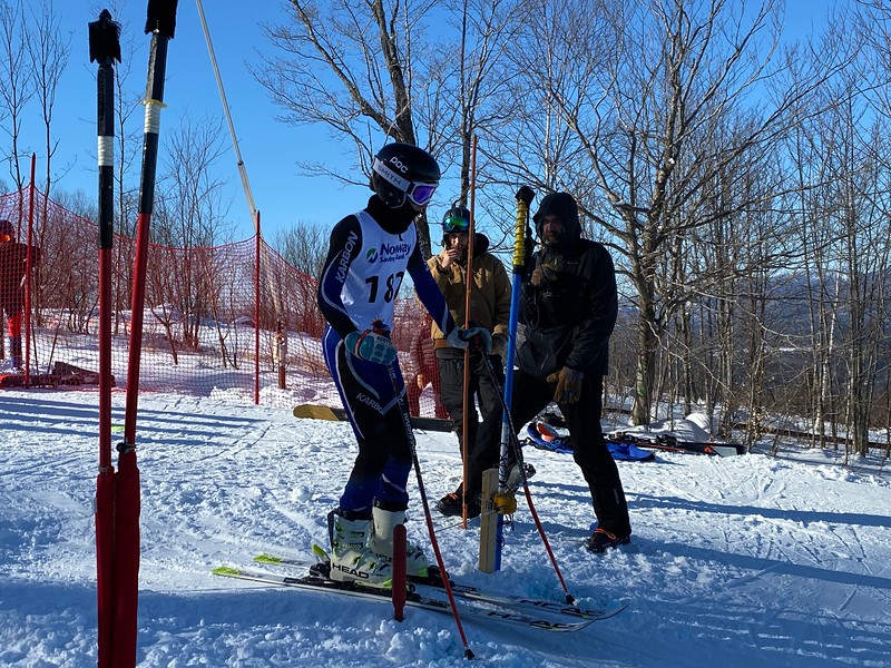 The Camden Hills alpine ski team at its Jan. 20 meet. (Courtesy Mike Smith)