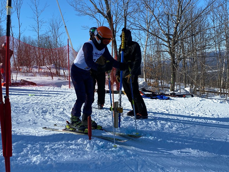 The Camden Hills alpine ski team at its Jan. 20 meet. (Courtesy Mike Smith)