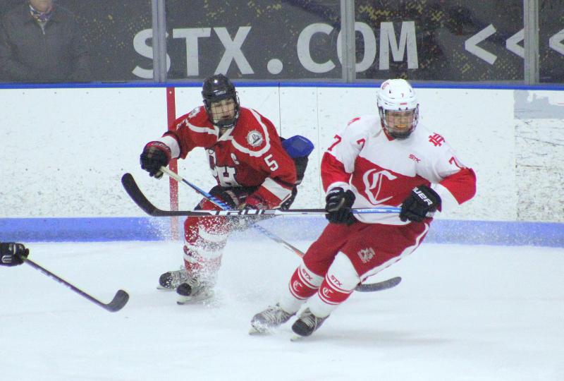 The Camden Hills ice hockey team in its Jan. 25 game. (Courtesy Molly Cole)
