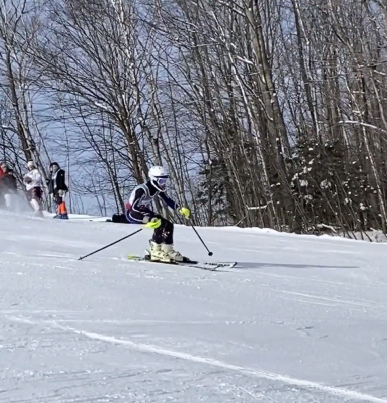 Islesboro skier Jett Lindelof. (Screenshot from Mike Smith video)