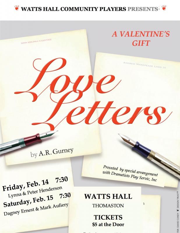 A small-two-person play at Watts Hall. Poster courtesy Watts Hall Community Players