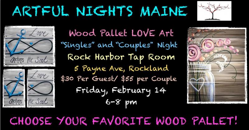 Paint Night at Rock Harbor Brewing for singles and couples. Poster courtesy Rock Harbor Brewing.