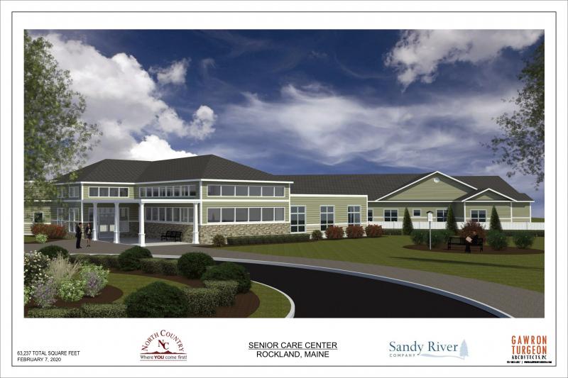This graphic is a rendering of a Sandy River Company conceived and engineered senior care facility in Sanford. While this is not a rendering of the proposed new senior care facility proposed for a 20-plus acre parcel on Old County Road in Rockland, it is similar in concept. (Image courtesy Sandy River Company)