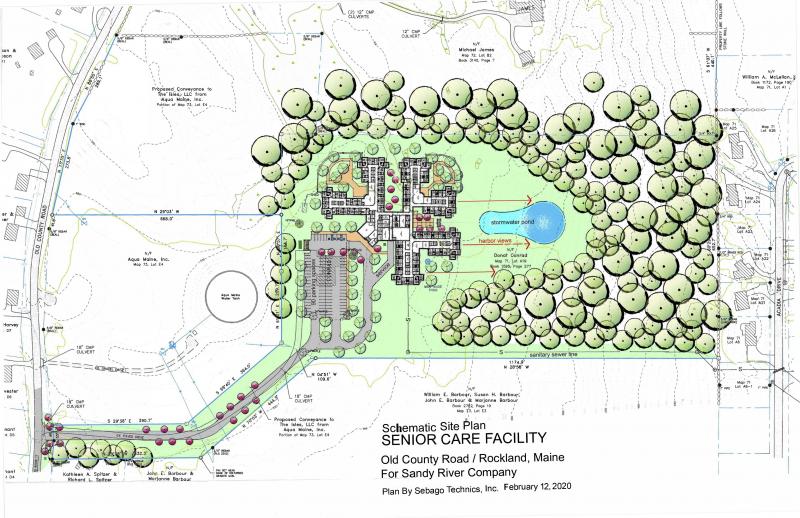 Sandy River Company owns a 20-plus acre parcel of land on Old County Road in Rockland where it has initially sited a new longterm senior care facility. (Image courtesy Sandy River)