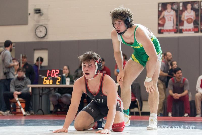 A scene from the Class A state wrestling championships. (Courtesy Sean Carnell)