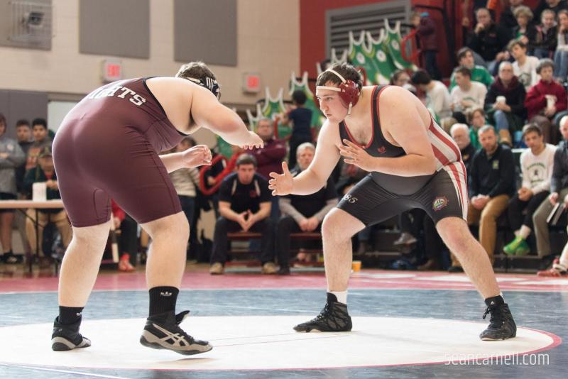 A scene from the Class A state wrestling championships. (Courtesy Sean Carnell)