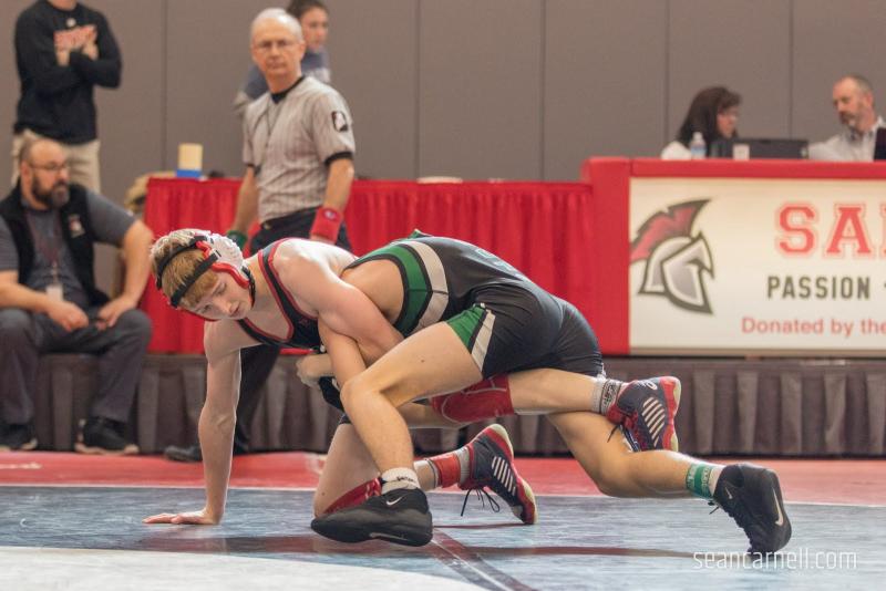 A scene from the Class A state wrestling championships. (Courtesy Sean Carnell)