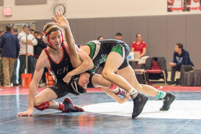 A scene from the Class A state wrestling championships. (Courtesy Sean Carnell)