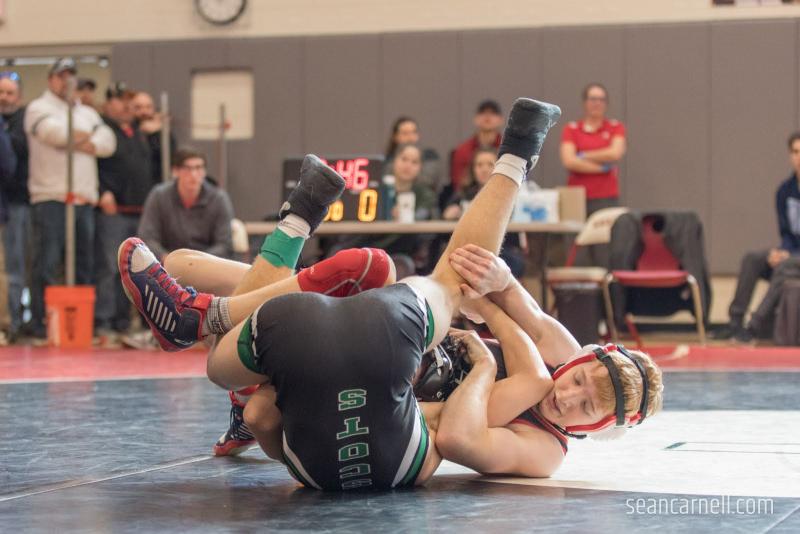 A scene from the Class A state wrestling championships. (Courtesy Sean Carnell)