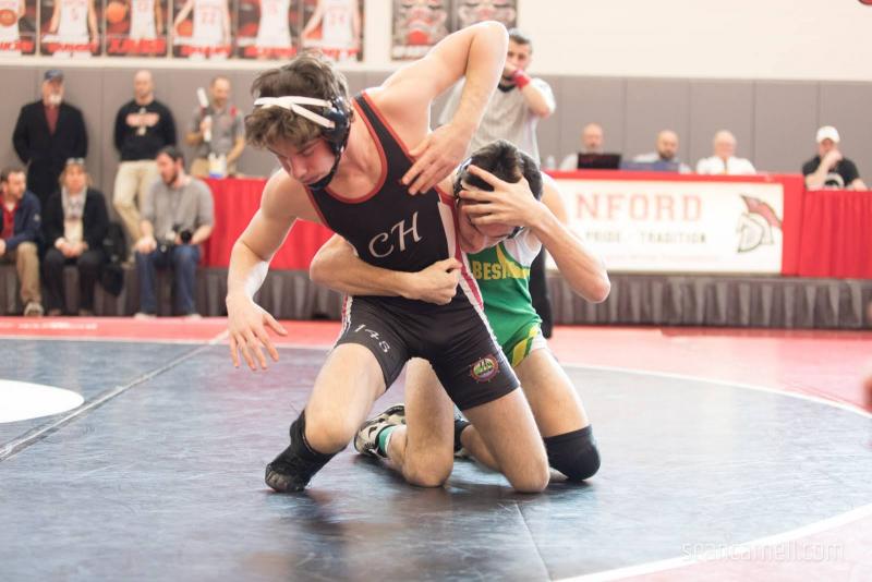 A scene from the Class A state wrestling championships. (Courtesy Sean Carnell)