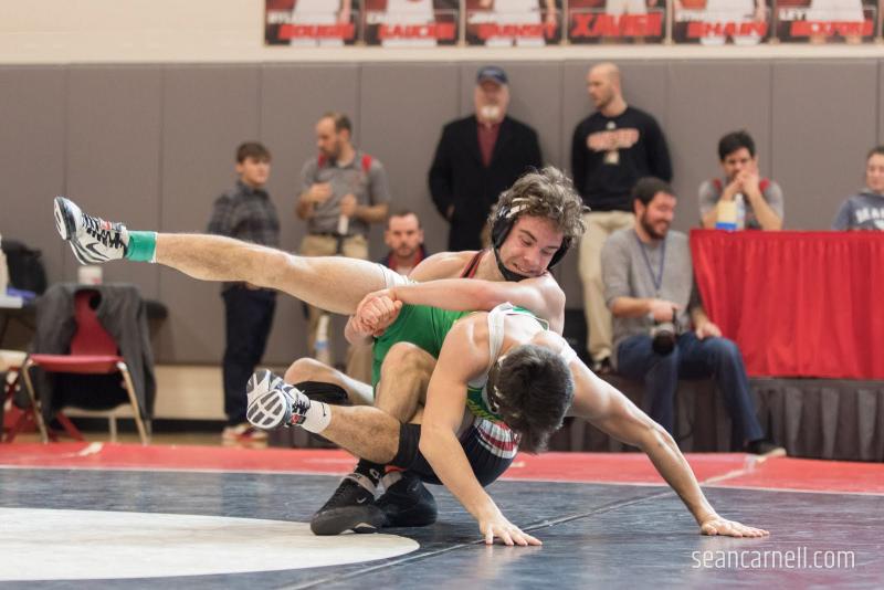 A scene from the Class A state wrestling championships. (Courtesy Sean Carnell)