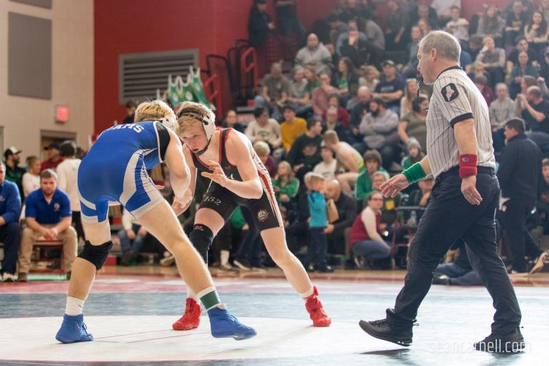 A scene from the Class A state wrestling championships. (Courtesy Sean Carnell)