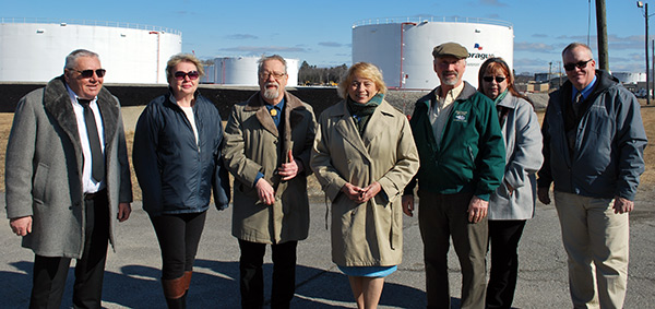 Select Board members from Searsport and Governor Janet Mills (fourth from left).
