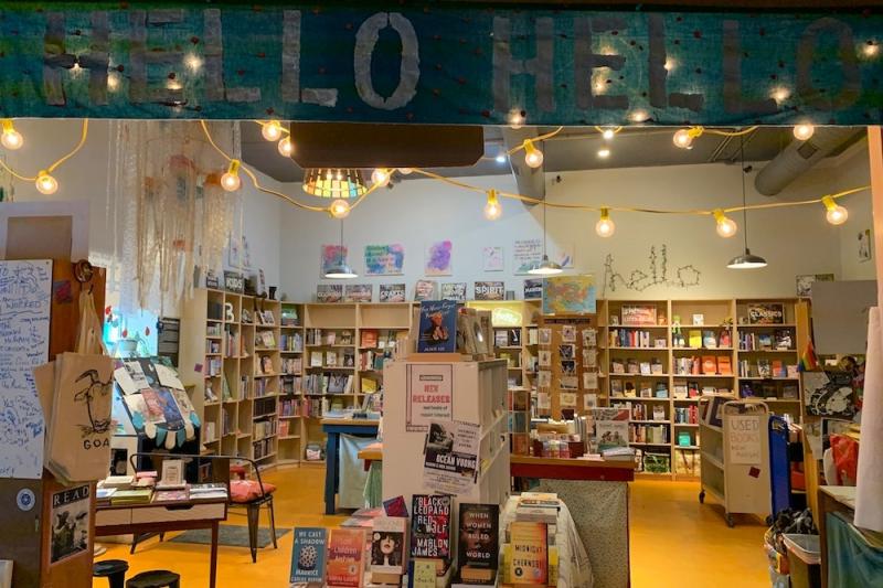 Inside the hello hello bookshop. Photo courtesy hello hello