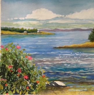 “Caldwell.” A Suzi Thayer watercolor available as a print or note card. Courtesy of the artist Suzi Thayer