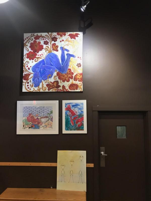 More artwork up at Rock City Coffee. Photo courtesy Lily Hyde