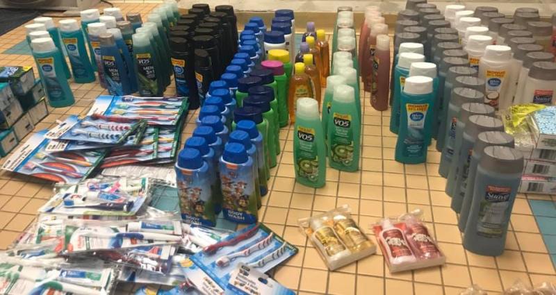 Products purchased for the South School comfort closet. (Courtesy Heather Anderson)