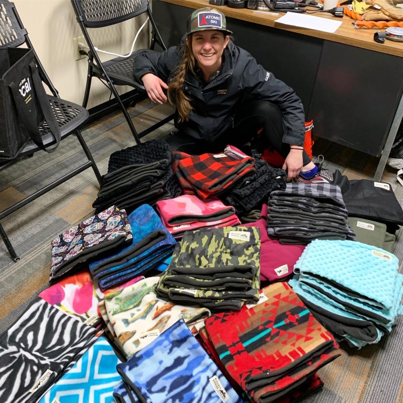 Alicia Gaiero with various Gnarly Neckies accessories. (Courtesy photo)