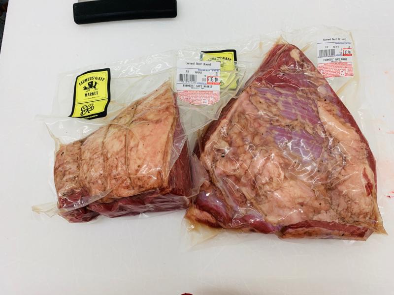 Corned beef, locally raised in Maine. Photo courtesy Farmers’ Gate Market.