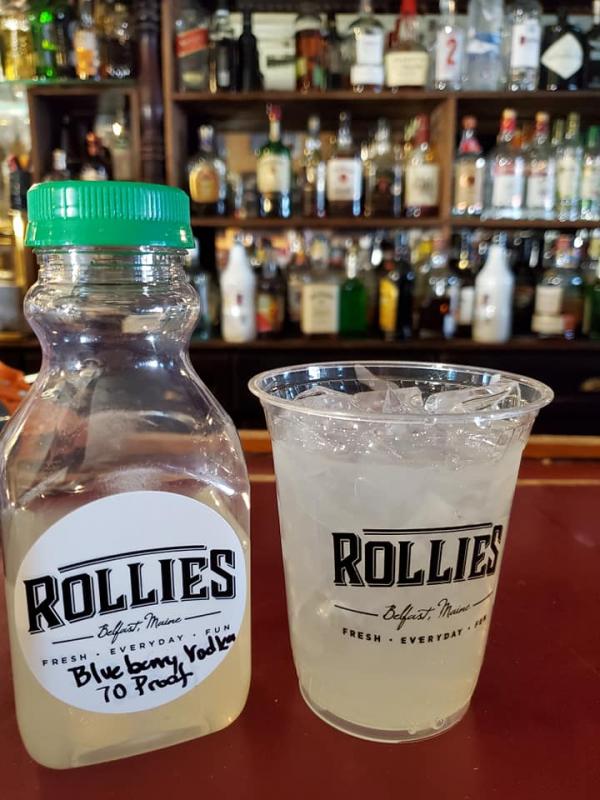 Cocktails to Go. Photo courtesy Rollies Bar & Grill.