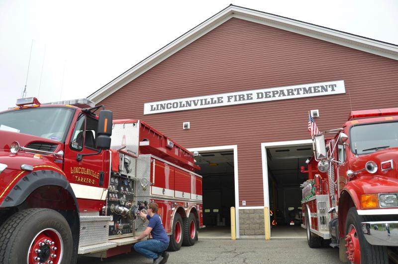 Bradlee Watts, Lincolnville firefighter (Photo by Lynda Clancy)