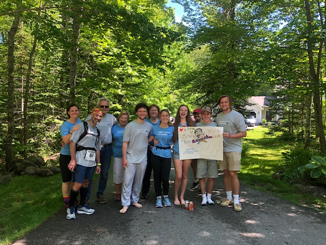 Abigail Nathan and a group of surprise half-marathon supporters. (Courtesy Christine Nathan)