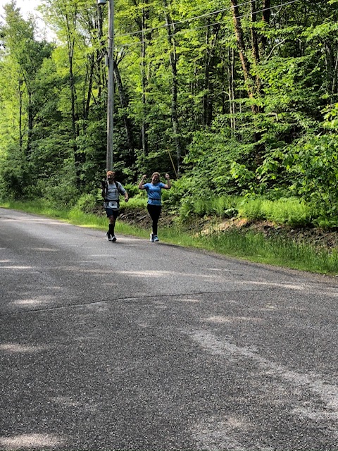 Abigail Nathan and her father, Jeff, running a graduation day half-marathon. (Courtesy Christine Nathan)