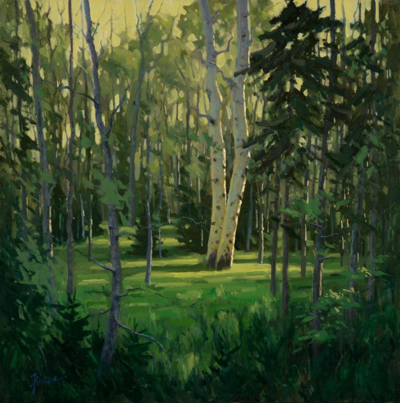 Emerald Grove, Charles Fenner Ball, Oil On Canvas. (Photo courtesy Camden Falls Gallery)