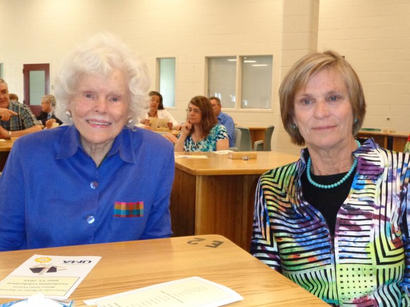 In 2016, Doris Buffet and Mitty Beal, representing the Sunshine Lady Foundation, attended the graduation of 17 Warren Maine State Prison inmates. The funding for the pursuit of degrees was made possible by the Sunshine Lady Foundation. The $2 million donation to the prison allowed the inmates to go to college. (Photo by Sarah Thompson)