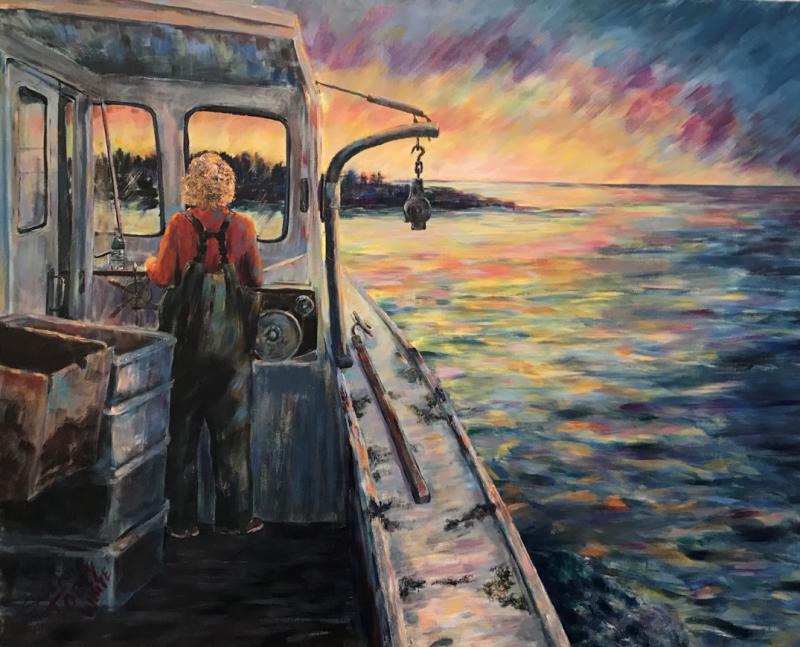 “Lobstering Women of Maine: Krista” by Susan Tobey White. (Photo courtesy Archipelago)