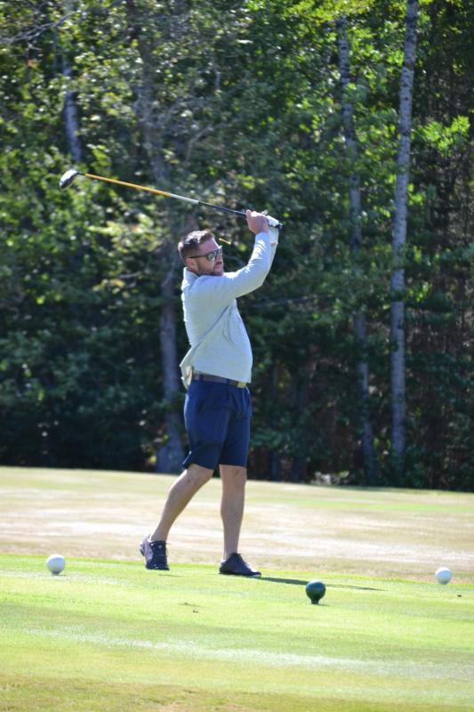 Chad Otis finishes a shot. (Courtesy Belfast Area Chamber of Commerce)
