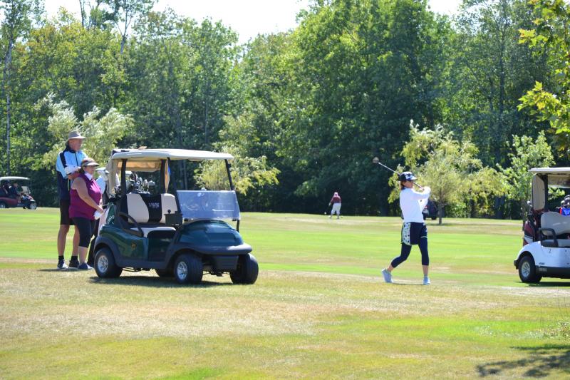Raegan Lehouillier on the course. (Courtesy Belfast Area Chamber of Commerce)